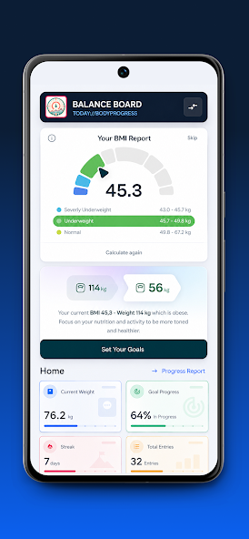 BMI Checker SG app screen